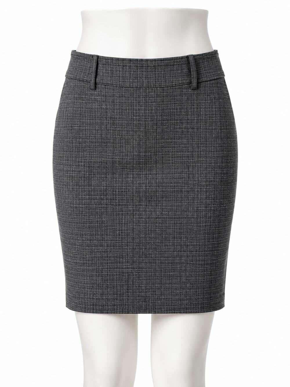 Elie Tahari Gray Plaid Pencil Skirt Tailored Career Workwear Women's - Size M